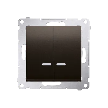 vypínač SIMON 54 DW5ABL.01/46 Spínač sériový IP44, s orientačním LED podsvětlením, řazení 5So, (strojek s k