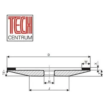 Brusný kotouč Dia kotouč 4A2 125x10/2x20 K100 D64 chladit ANO i NE pryskyřice