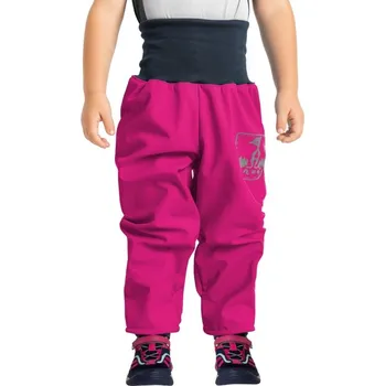 UNUO Batolecí softshellové kalhoty s fleecem Basic, fuchsiová