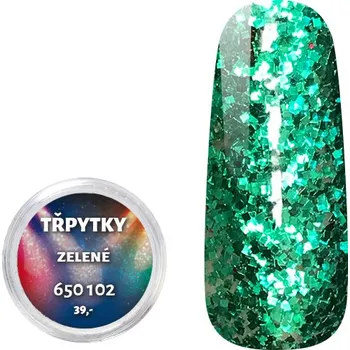 Třpytky - Zelené
