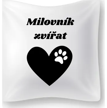 Dekorativní polštářek Polštářek - Milovník zvířat