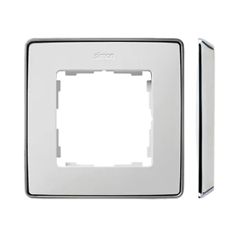 vypínač SIMON 82 Detail 8201610-244 rámeček 1 - násobný Detail SELECT-kov, bílá / základna chróm