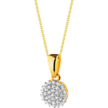 Přívěsek Přívěsek ze žlutého zlata s diamanty - 0,09 ct - ryzost 585 - 160.360