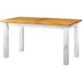 Jídelní stůl Rustikální jídelní stůl WHITE HOME MES13 Barevné provedení: Bílý vosk K17 - hnědý vosk K15, Provedení: varianta A, Rozměr stolu: 80 x 80 cm