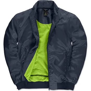 Pánská větrovka B&amp;C Pánská bunda JM963 Navy-Neon Green XL