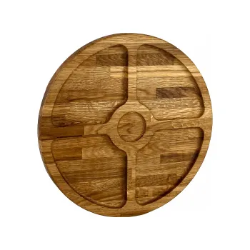 Talíř Dubový servírovací talíř 4+1 D300 Dub