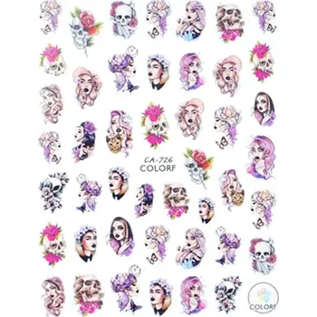 Umělé nehty Zdobení č.011 - Karnevalové tváře a lebky