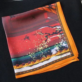 Šátek Malý šátek z hedvábí- Švestkové květy a zakázané město 1