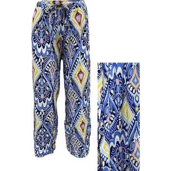 Dámské džíny Letní vzorované vzdušné kalhoty ITALY - modré - vel. UNI