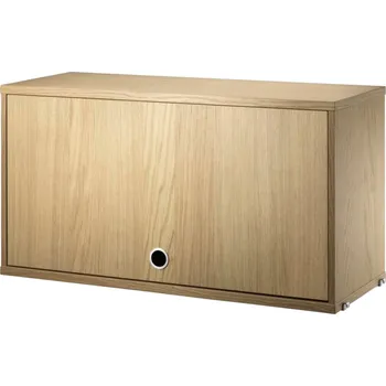 Komoda STRING Skříňka Cabinet with Flip Door, Oak