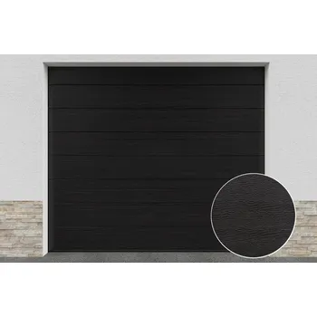 Garážová vrata DoorHan Sekční garážová vrata | Woodgrain Wenge, středová drážka Šířka stavebního otvoru (mm): 2375, Výška stavebního otvoru (mm): 2030