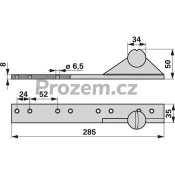 kabelová chránička Hlava kosy pro Claas, 285/8/35 mm, 34/6,5/56 mm, 6112170, 5221900