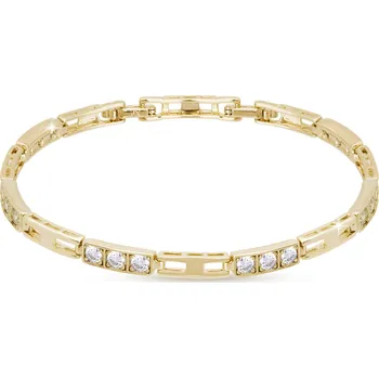 Náramek biju Pozlacený náramek 14k, spojené obdélníky vykládané čirými zirkony 2002379