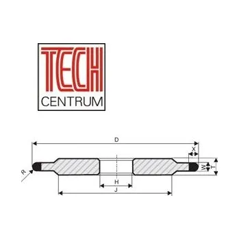 Brusný kotouč Dia kotouč 14F1 150x3/6x22,2 R1,5 K100 D107 chladit ANO i NE pryskyřice