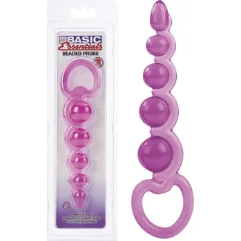 Análny kolík, kuličky z želatínového materiálu, nevibrační (Análny kolík z želatínového materiálu. Délka19cm, průměr od 2 - 4cm. Príjemný želatínový materiál. Jeden z celosvětových BETSELLERU. Jednoduše super. Plug / kuličky - BASIC ESSENTIALS BEADED PROB