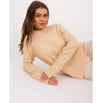 Dámský svetr Dámský svetr se vzory ACIP béžový