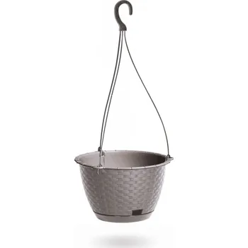 Květináč Prosperplast Květináč závěsný RATOLLA ROUND W 21,5 cm - barva: mocca