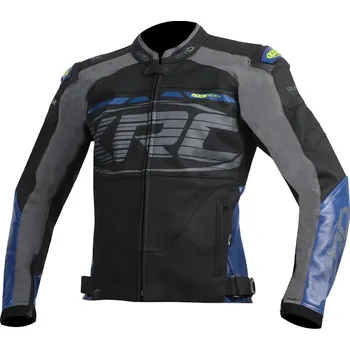 Moto bunda Kožená bunda na moto XRC Moos blk/blue/grey vel. 46