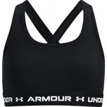 Dívčí sportovní podprsenka bez výztuže Under Armour G CROSSBACK MID SOLID černá 1369971-001 - YXL | UK 7 | US 9,5
