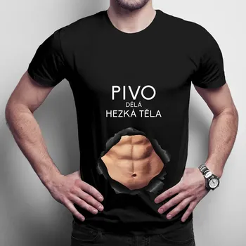Žertovný předmět Pivo dělá hezká těla v2- pánské tričko s potiskem