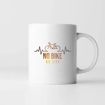 Žertovný předmět No bike no life - hrnek s potiskem