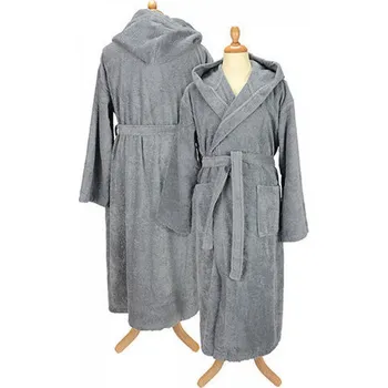 Dámský župan A&R Unisex župan s kapucí z turecké bavlny 400 g/m Barva: šedá tmavá, Velikost: 3XL AR026