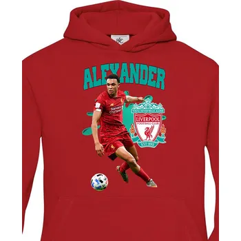 Chlapecká mikina Dětská mikina Trent Alexander-Arnold, Barva Červená, Velikost 122-128, Canvas Dětská mikina Bezvatriko.cz 2036