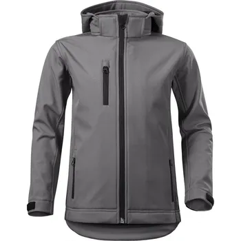 MALFINI Dětská softshellová bunda s delším zadním dílem Barva: šedá ocelová, Velikost: 146 cm/10 let