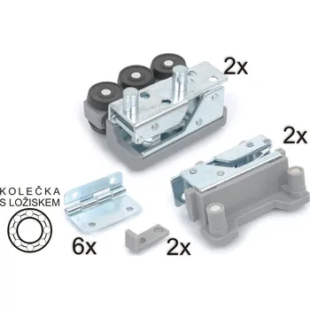Dveřní kování Posuvný systém G16, 2 skládané dveře, 4 díly, 4S