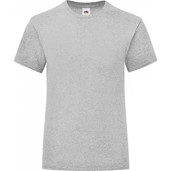 Dívčí tílko Dívčí slim-fit tričko Iconic Fruit of the Loom 150 g/m Barva: šedá melír, Velikost: 164 F131K