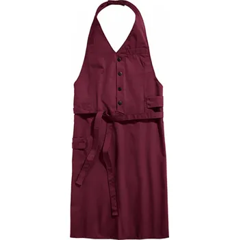 Kuchyňská zástěra CG Workwear Luxusní odolná nemačkavá zástěra Corcolle s bočními kapsami Barva: červená třešňová, Velikost: 88 x 94 cm CGW260