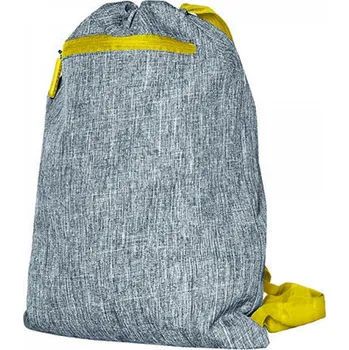 Školní batoh Batůžek Miami se zatahovací šňůrkou Bags2go 3 l, 42 x 33 cm Barva: šedá melange - žlutá, Velikost: 43 x 34 cm BS15391