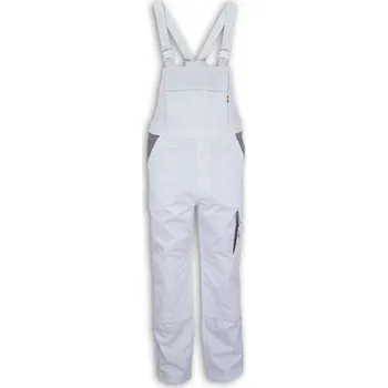 Carson Contrast Pracovní lacláče s kontrastními prvky na domácí a zahradnické práce 300 g/m Barva: bílá - šedá, Velikost: 48 CR483