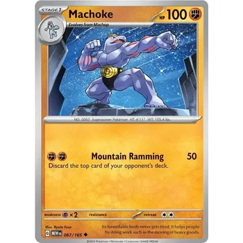 Sběratelská karetní hra Machoke 067/165 - Scarlet & Violet 151 Typ karty: Reverse Holo