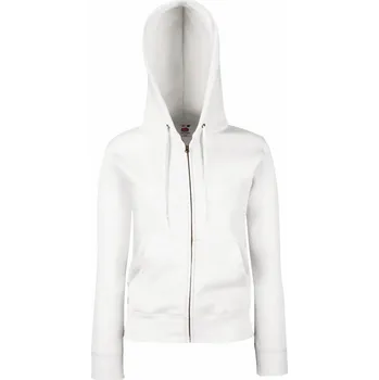 Dámská mikina Fruit of the Loom Dámská mikina do boků se zipem a kapucí 70% bavlna Barva: Bílá, Velikost: XL F440N