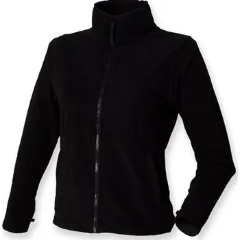 Dámská mikina Dámská mikrofleecová celopropínací bunda Henbury Barva: Černá, Velikost: L W851