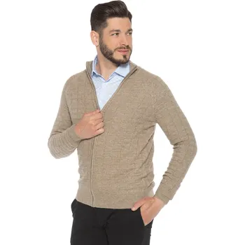 Pánský svetr Duuree.cz Kašmírový svetr Merlin Barva: Hnědá, Velikost: L