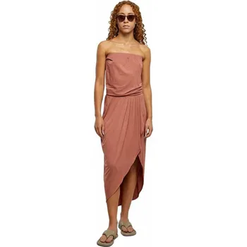 Dámské šaty Pohodlné plážové šaty Urban Classics z viskozy Barva: Terracotta, Velikost: 3XL
