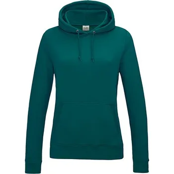 Dámská mikina Dámská klokánka s kapucí Just Hoods Barva: Zelená emeraldová, Velikost: XXL JH001F