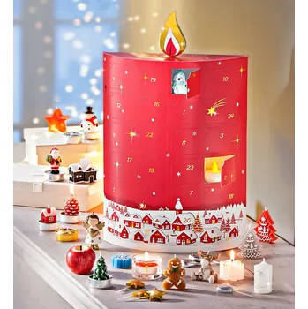 Vánoční dekorace Svíčky adventní kalendář 25,5 x 7,5 x 34 cm