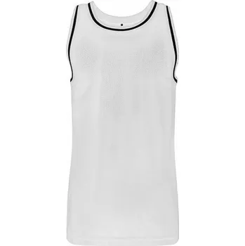 Nátělník ze síťoviny Build Your Brand Barva: bílá - černá, Velikost: 5XL BY009