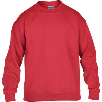 Chlapecká mikina Dětská jednobarevná mikina Heavy Blend Gildan Barva: červená, Velikost: XL (176) G18000K