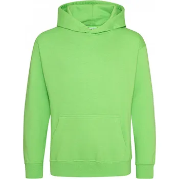 Chlapecká mikina Just Hoods Dětská klokánka s dvojitou kapucí 80% bavlna Barva: Limetková zelená, Velikost: 7-8 let JH001K