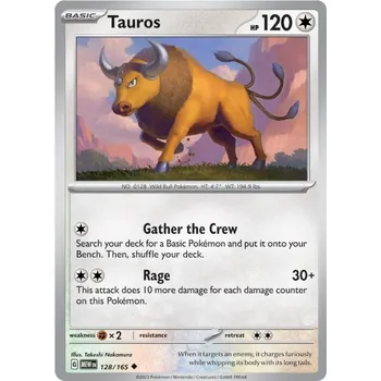 Karetní hra Tauros 128/165 - Scarlet & Violet 151 Typ karty: Non-Holo