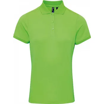 Dámské tričko Premier Workwear Prodloužená dámská polokošile Coolchecker Piqué Barva: zelená neonová, Velikost: XXL PW616