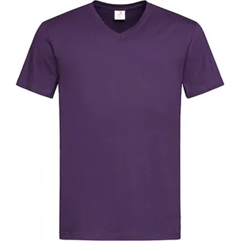 Pánské tričko Stedman Pohodlné pánské triko s výstřihem do véčka Barva: červená lesní plody, Velikost: XXL S270