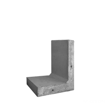 Příslušenství pro plot DITON Opěrná stěna L Velikost: 50 × 60 × 80, Varianta: Opěrná stěna L přímá 80 přírodní, Povrch: natur