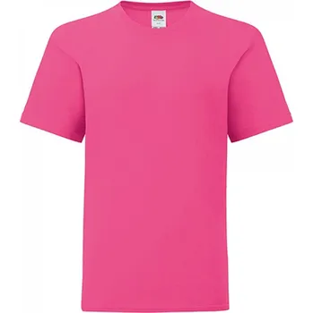 Chlapecké tílko Dětské slim-fit tričko Iconic Fruit of the Loom 150 g/m Barva: růžová fuchsiová, Velikost: 152 F130K