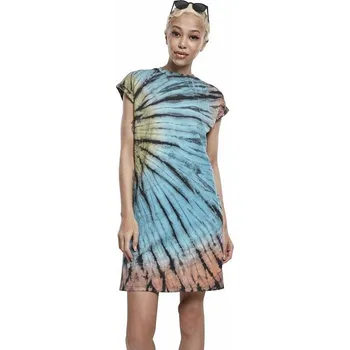 Dámské šaty Pastelově batikované letní šaty Urban Classics ke kolenům 180 g/m Barva: Batika tmavá, Velikost: XS