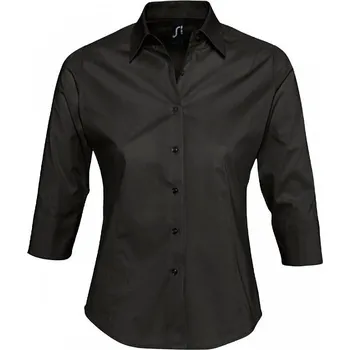 Dámská košile Dámská strečová košile Sol's se 3/4 rukávy Barva: Černá, Velikost: XL L631